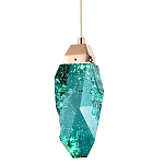 Подвесной светильник Soar Hanging Lamp Brass Emerald Изумрудный варинант исполнения - 1 | Loft Concept в Твери