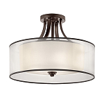 Потолочный светильник с двойным цилиндрическим плафоном из белого стекла и прозрачной органзы Kichler варинант исполнения - 17 | Loft Concept в Твери