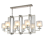 Люстра прямоугольной формы с 8-ю цилиндрическими плафонами из стекла Laurent варинант исполнения - 2 | Loft Concept в Твери