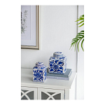 Ваза с крышкой в китайском стиле Oriental Blue & White Ornament Vases варинант исполнения - 4 | Loft Concept в Твери