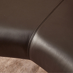 Кушетка с деревянным каркасом и сиденьем из коричневой натуральной кожи Moon Walnut Furniture варинант исполнения - 2 | Loft Concept в Твери