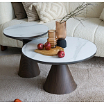 Столик журнальный круглый на конусовидном металлическом основании Sustainability варинант исполнения - 2 | Loft Concept в Твери