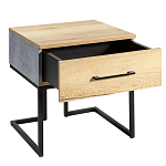 Тумба прикроватная с ящиком в стиле лофт Urban Style Space 2 варинант исполнения - 4 | Loft Concept в Твери