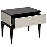 Тумбочка прикроватная с ящиком черно-серого цвета Noble Nightstand варинант исполнения - 2 | Loft Concept в Твери