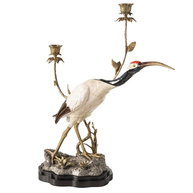 Подсвечник Candleholder Ibis Atlantis Белый Черный Бронза Подсвечник Candleholder Ibis Atlantis Белый Черный Бронза в Твери | Loft Concept