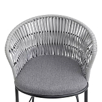 Стул барный с декоративным плетением на спинке и подлокотниках Chair Weave варинант исполнения - 5 | Loft Concept в Твери