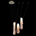 Подвесной светильник белого цвета с 3-мя изогнутыми плафонами Flow Loop варинант исполнения - 3 | Loft Concept в Твери