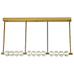 Линейная люстра Celestin Spheres Brass Linear Chandelier варинант исполнения - 1 | Loft Concept в Твери