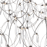 Люстра с тонким металлическим каркасом цвета хром Quasar варинант исполнения - 4 | Loft Concept в Твери