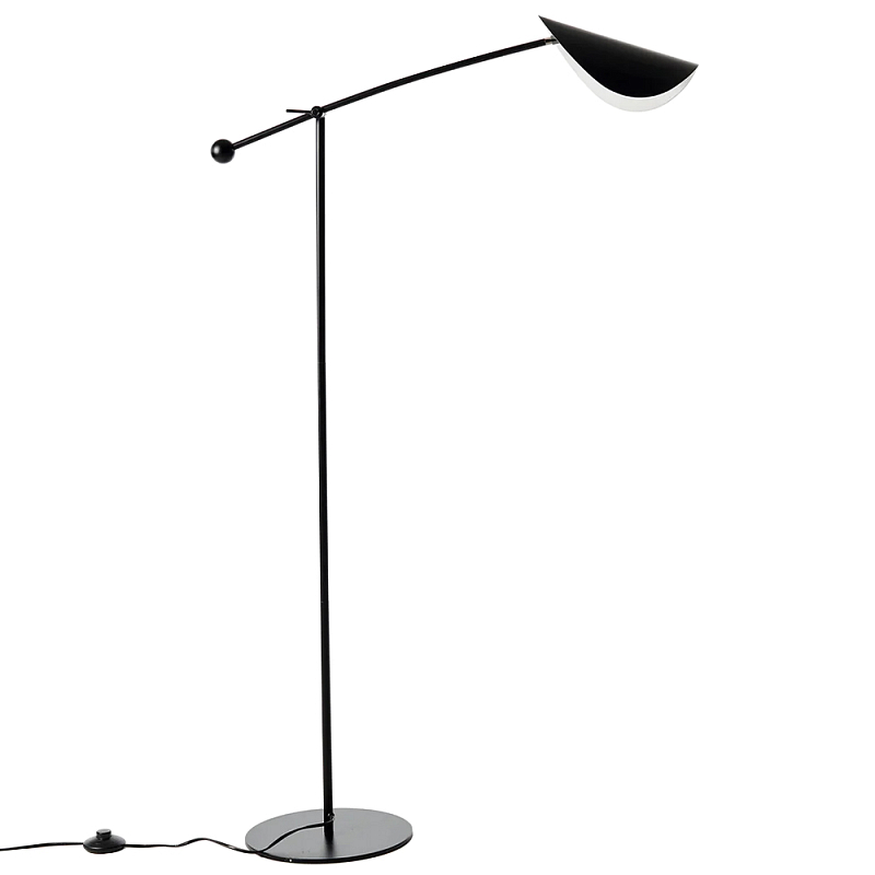 Торшер с поворотным плафоном Aracea Black Floor Lamp Черный Торшер с поворотным плафоном Aracea Black Floor Lamp Черный в Твери | Loft Concept