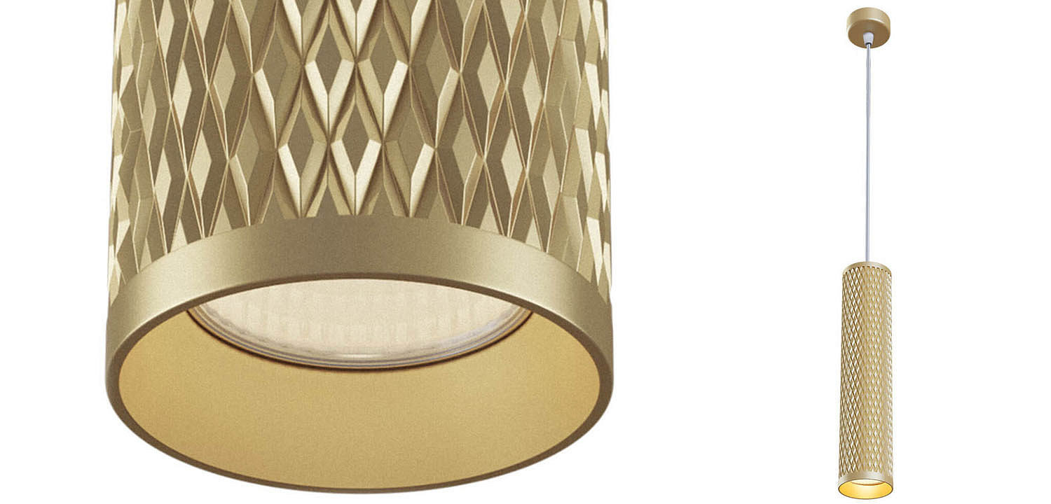 Подвесной светильник Trumpet tube gold rhombus Подвесной светильник Trumpet tube gold rhombus - Loft-Concept в Твери
