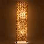 Торшер из перламутра на металлическом каркасе Indonesian Tower 3 варинант исполнения - 4 | Loft Concept в Твери