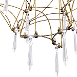 Потолочный светильник с тонкой металлической конструкцией цвета золото Quasar варинант исполнения - 4 | Loft Concept в Твери