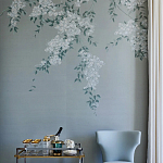 Обои ручная роспись Jasmine Standard colourway on Wood Ash slub silk варинант исполнения - 2 | Loft Concept в Твери