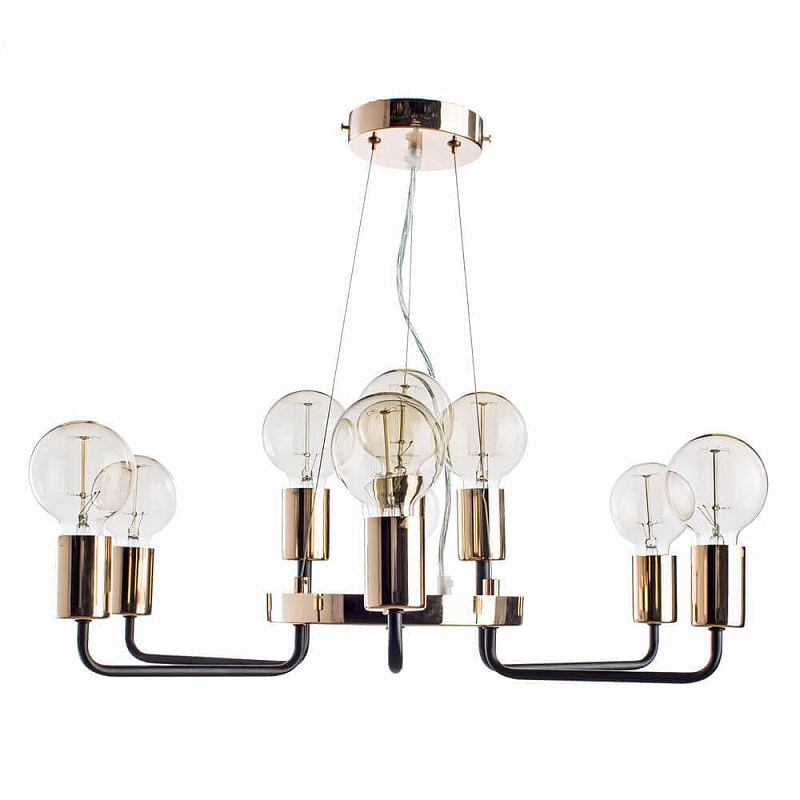 Люстра Loft Industrial Glossy Gold Черный Глянцевое золото Люстра Loft Industrial Glossy Gold Черный Глянцевое золото в Твери | Loft Concept