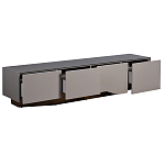 Тумба под телевизор со стеклянной столешницей и с выдвижными ящиками Minimalist Accent варинант исполнения - 2 | Loft Concept в Твери