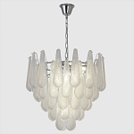 Люстра с подвесками из рифленного стекла в форме капель Textured Glass Chandelier варинант исполнения - 1 | Loft Concept в Твери