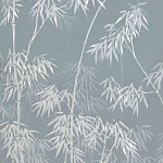 Обои ручная роспись Distant Bamboo Special Colourway on Azure Cobalt painted Xuan paper варинант исполнения - 2 | Loft Concept в Твери