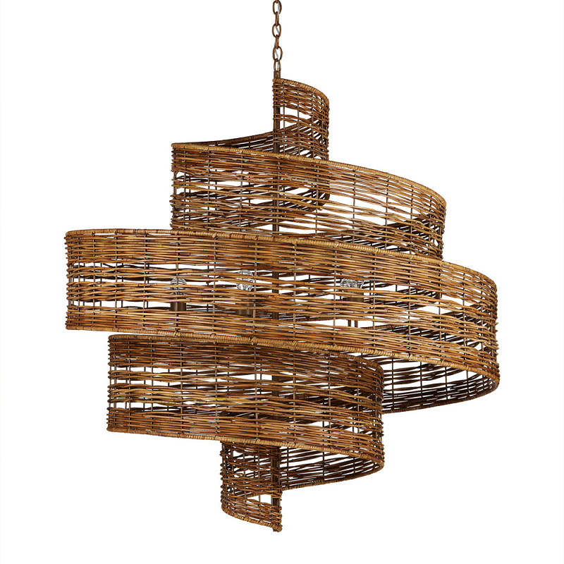 Люстра фактурная в виде спирали Enveloping Art Коричневый в Твери | Loft Concept 