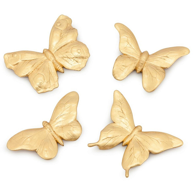 Аксессуар Set Butterfly Big Золотой Белый Аксессуар Set Butterfly Big Золотой Белый в Твери | Loft Concept