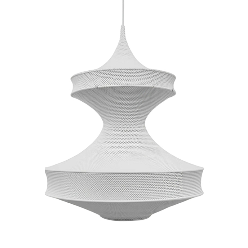 Подвесной вязаный белый светильник «Моника» Белый в Твери | Loft Concept 