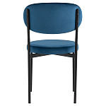 Стул с круглым сиденьем на металлическом основании ALFIE CHAIR Blue варинант исполнения - 3 | Loft Concept в Твери