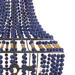 Люстра каплевидной формы декорированная синими и золотыми бусинами Blue Beads варинант исполнения - 1 | Loft Concept в Твери