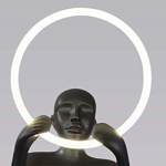 Торшер черная статуэтка Statue In The Clouds Floor Lamp варинант исполнения - 3 | Loft Concept в Твери