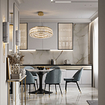 Круглая люстра с хрустальным декором Langlais Crystal Brass Chandelier варинант исполнения - 3 | Loft Concept в Твери