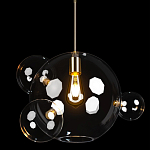 Подвесной светильник со стеклянными плафоном в виде шара и золотыми деталями & Coombes варинант исполнения - 3 | Loft Concept в Твери