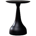 Приставной круглый столик из массива акации Veras Black Side Table варинант исполнения - 1 | Loft Concept в Твери