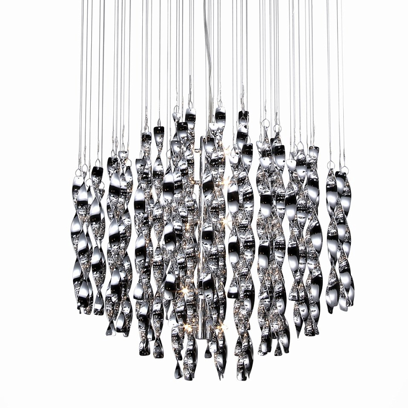 Люстра Macaroni Chandelier Chrome mono Хром Люстра Macaroni Chandelier Chrome mono Хром в Твери | Loft Concept