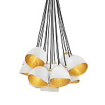 Люстра с 15-ю белыми  плафонами с золотой внутренней поверхностью Hinkley варинант исполнения - 1 | Loft Concept в Твери