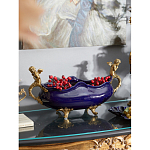 Чаша темно-синяя фарфоровая с бронзовыми ручками в виде ангелов Eden Garden варинант исполнения - 3 | Loft Concept в Твери