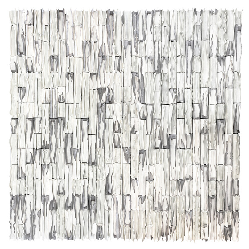 Объемное фактурное панно Metropolis in shades of White Белый бетон в Твери | Loft Concept 