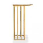 Консоль с чёрной столешницей и золотым фигурным основанием Cosmo варинант исполнения - 3 | Loft Concept в Твери