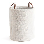 Корзина для белья из ткани букле Boucle Organizers Round варинант исполнения - 1 | Loft Concept в Твери