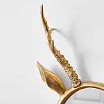 Овальное зеркало с декором оленьи рога Golden Deer Mirror варинант исполнения - 3 | Loft Concept в Твери