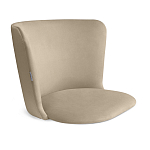 Барный стул со спинкой на 4-х коричневых ножках Бежевый Велюр Ava Charm варинант исполнения - 2 | Loft Concept в Твери