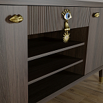 Комод-буфет Elsa Dreams Walnut с открытыми полками   варинант исполнения - 2 | Loft Concept в Твери