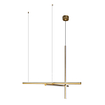 Люстра с 3-мя  пересекающимися цилиндрическими плафонами на тонких тросах Trumpet tube варинант исполнения - 6 | Loft Concept в Твери