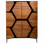 Высокий комод с узором из шпона на фасаде Sahara варинант исполнения - 1 | Loft Concept в Твери