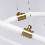 Люстра подвесная с двумя пересекающимися белыми светодиоидными кольцами Luke Lampco Tracer Lamp варинант исполнения - 6 | Loft Concept в Твери