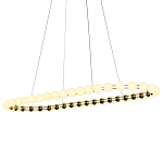 Люстра подвесная светодиодная с круглыми плафонами белого цвета PEARLS Suspension 100  варинант исполнения - 3 | Loft Concept в Твери