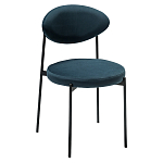 Стул металлический с мягкой спинкой и сиденьем из велюра Alfie Chair варинант исполнения - 3 | Loft Concept в Твери