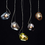 Люстра линейная с 5-ю разноцветными стеклянными плафонами Kaleido варинант исполнения - 5 | Loft Concept в Твери