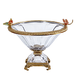 Чаша из прозрачного стекла с бронзовым рельефным ободком Eden Garden варинант исполнения - 1 | Loft Concept в Твери