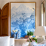 Обои ручная роспись Le Brésil Mer Bleue варинант исполнения - 3 | Loft Concept в Твери