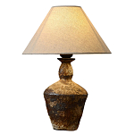 Настольная лампа с керамическим фактурным основанием и тканевым абажуром Eastern Tale варинант исполнения - 6 | Loft Concept в Твери