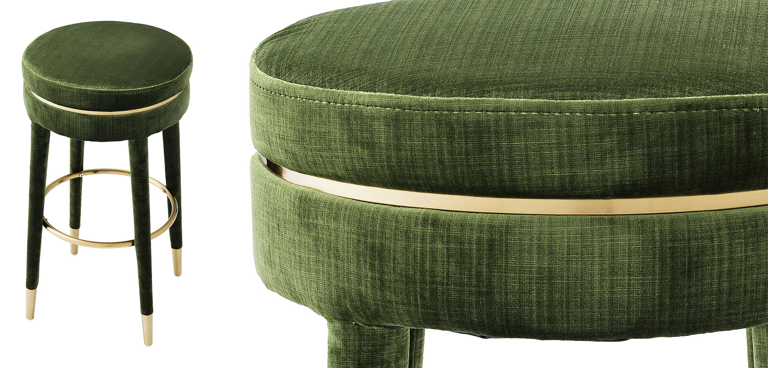 Барный стул Eichholtz Bar Stool Parisian green Барный стул Eichholtz Bar Stool Parisian green - Loft-Concept в Твери